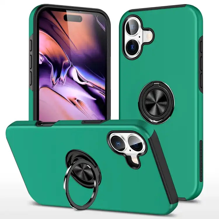 PC + TPU Magnetic Phone Case with Invisible Ring Holder