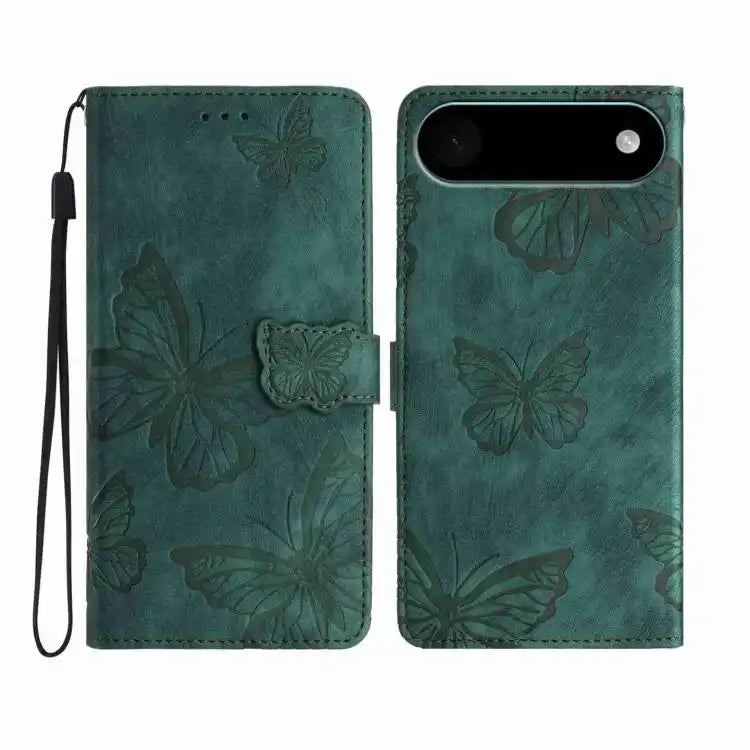 Skin-feel Embossed Butterfly Leather Phone Case