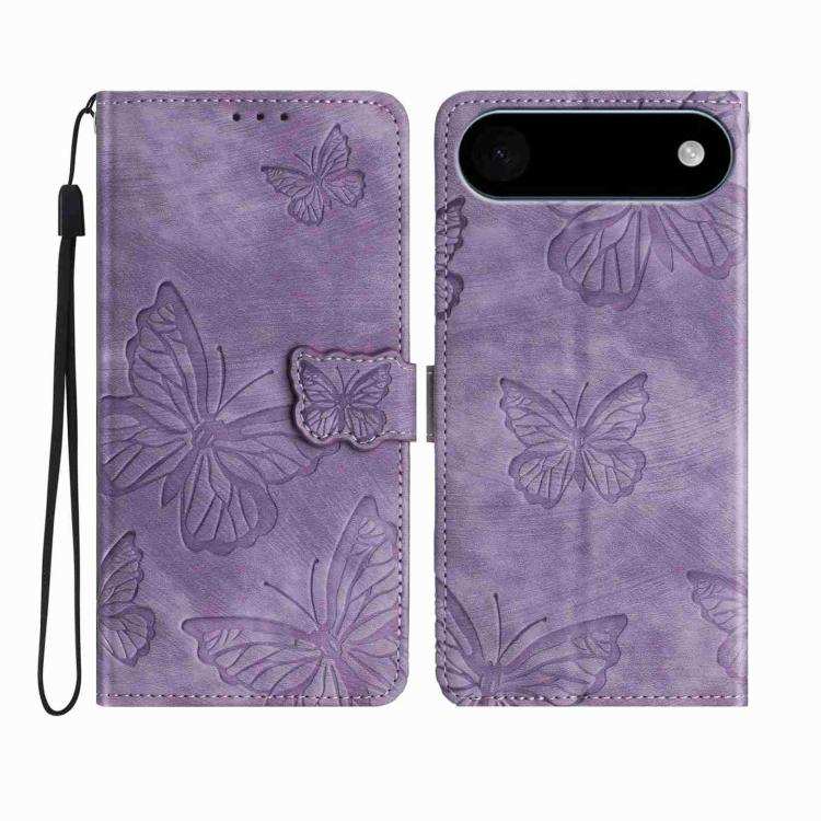 Skin-feel Embossed Butterfly Leather Phone Case
