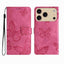 Skin-feel Embossed Butterfly Leather Phone Case