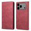 Business Solid Color Magnetic RFID Leather Phone Case
