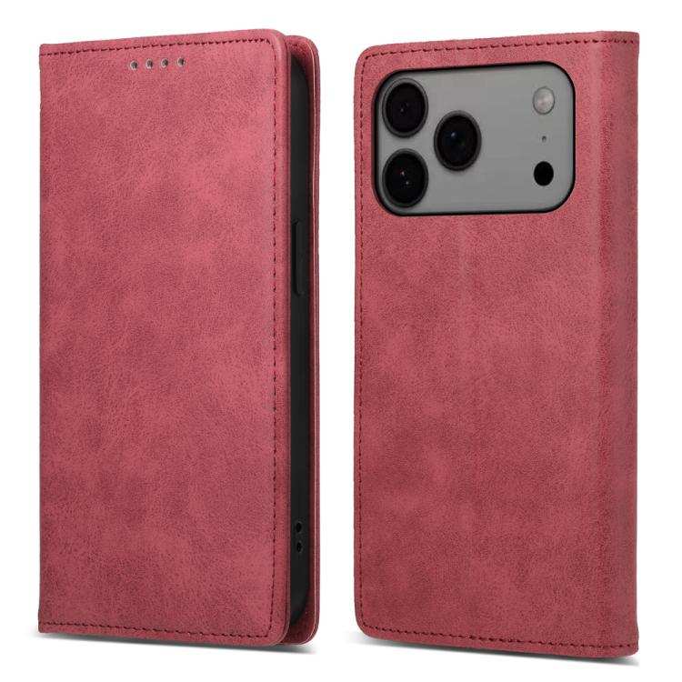 Business Solid Color Magnetic RFID Leather Phone Case