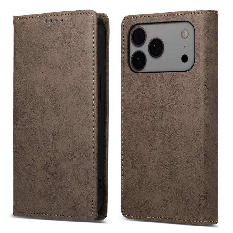 Business Solid Color Magnetic RFID Leather Phone Case