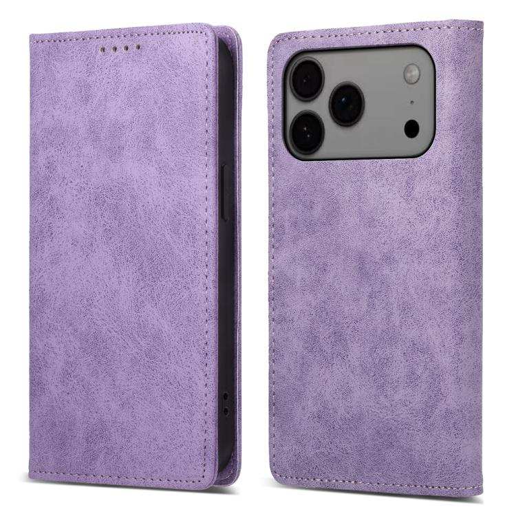 Business Solid Color Magnetic RFID Leather Phone Case