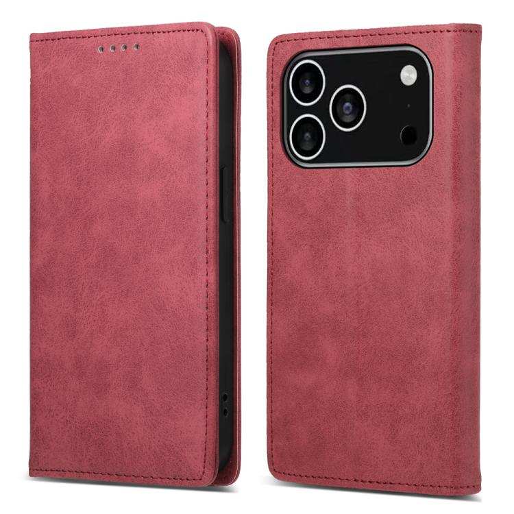 Business Solid Color Magnetic RFID Leather Phone Case