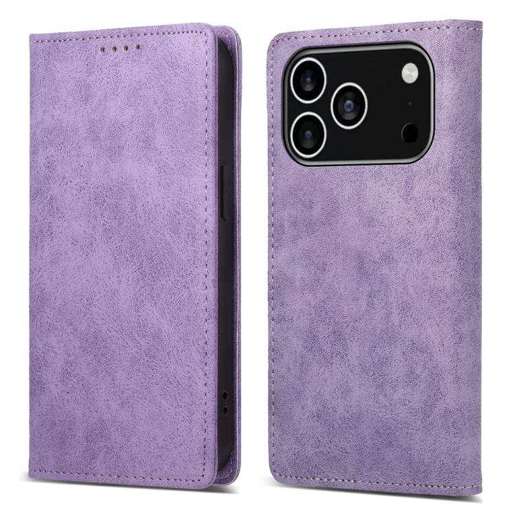 Business Solid Color Magnetic RFID Leather Phone Case
