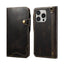 Denior B01 Oil Wax Cowhide Magnetic Button Genuine Leather Case