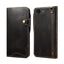 Denior B01 Oil Wax Cowhide Magnetic Button Genuine Leather Case