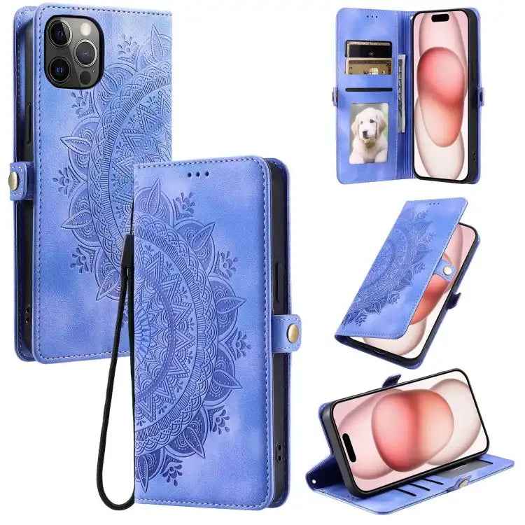Skin Feel Totem Embossed Leather Phone Case