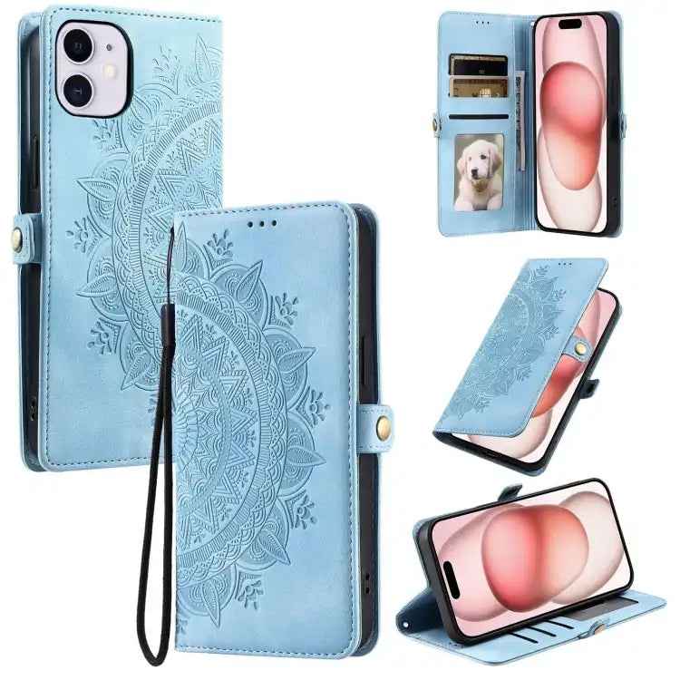 Skin Feel Totem Embossed Leather Phone Case