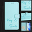 Smile Embossing RFID Leather Phone Case