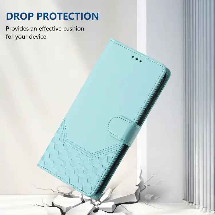 Honeycomb Embossing RFID Leather Phone Case