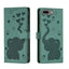 Cartoon Elephant Embossed Leather Phone Case