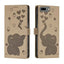 Cartoon Elephant Embossed Leather Phone Case