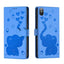 Cartoon Elephant Embossed Leather Phone Case