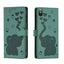 Cartoon Elephant Embossed Leather Phone Case
