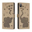 Cartoon Elephant Embossed Leather Phone Case
