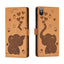 Cartoon Elephant Embossed Leather Phone Case