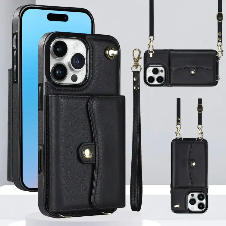 RFID Card Slot Phone Case with Long Lanyard