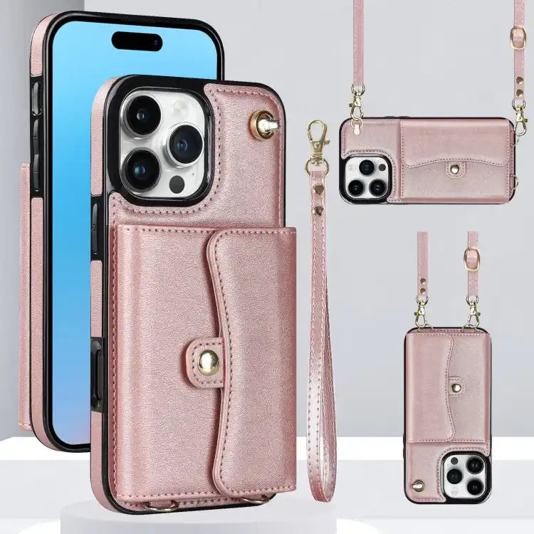 RFID Card Slot Phone Case with Long Lanyard