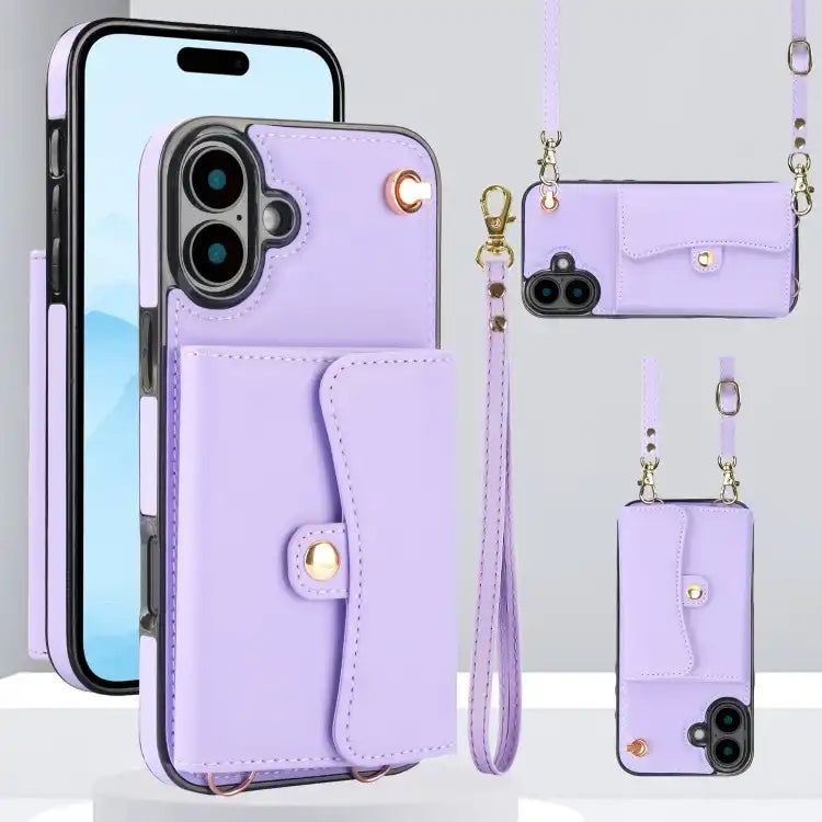 RFID Card Slot Phone Case with Long Lanyard