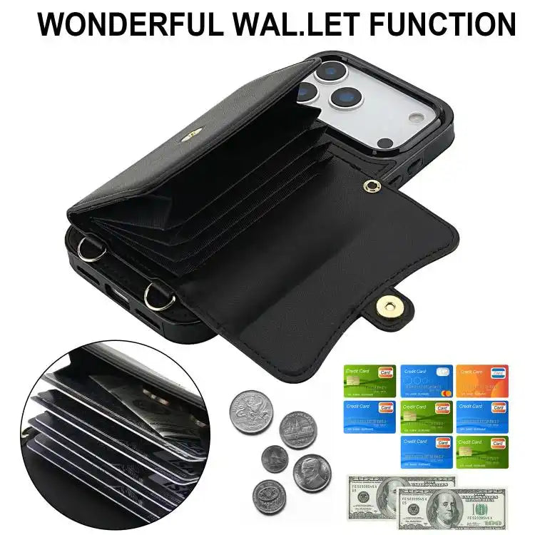 RFID Card Slot Phone Case with Long Lanyard