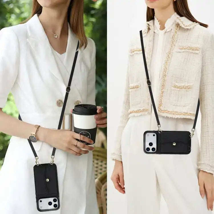 RFID Card Slot Phone Case with Long Lanyard