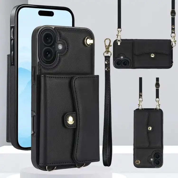 RFID Card Slot Phone Case with Long Lanyard