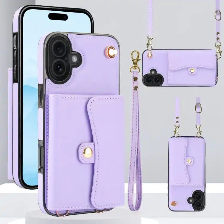 RFID Card Slot Phone Case with Long Lanyard
