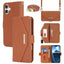 Cross Texture Crossbody Lanyard Leather Phone Case