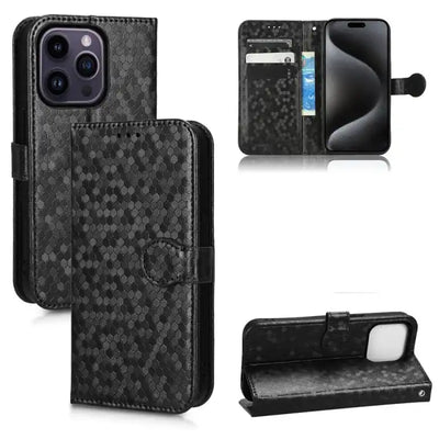 Honeycomb Dot Texture Leather Phone Case