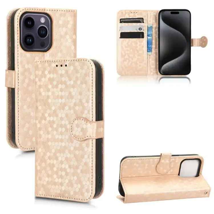 Honeycomb Dot Texture Leather Phone Case