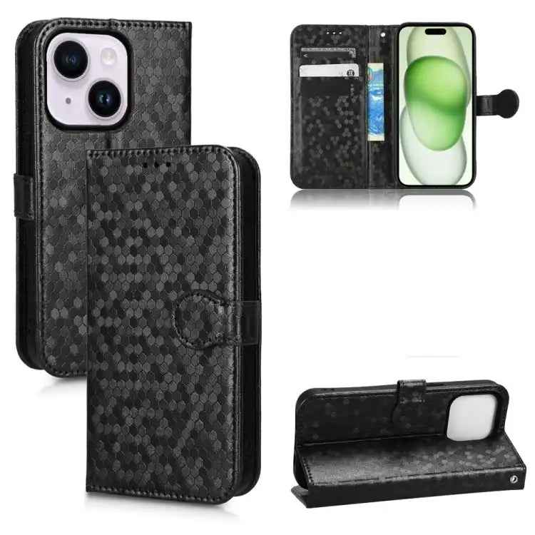 Honeycomb Dot Texture Leather Phone Case