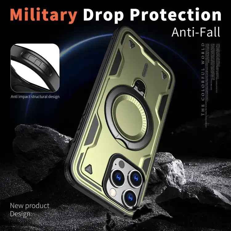 PC Hybrid TPU Armor MagSafe Ring Holder Phone Case