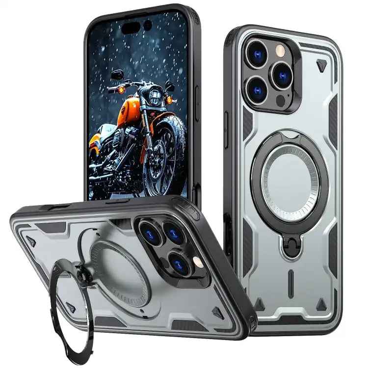 PC Hybrid TPU Armor MagSafe Ring Holder Phone Case