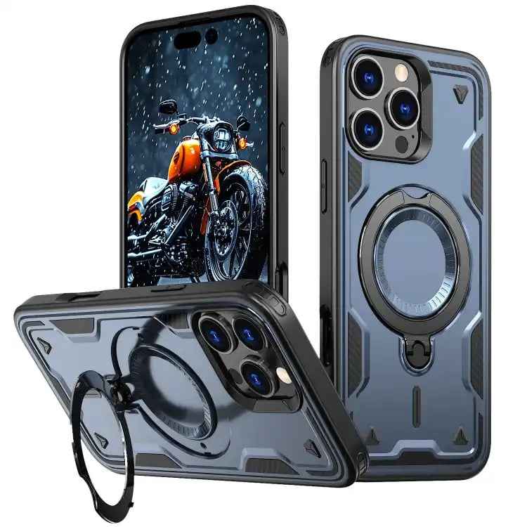 PC Hybrid TPU Armor MagSafe Ring Holder Phone Case