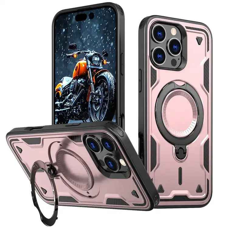 PC Hybrid TPU Armor MagSafe Ring Holder Phone Case