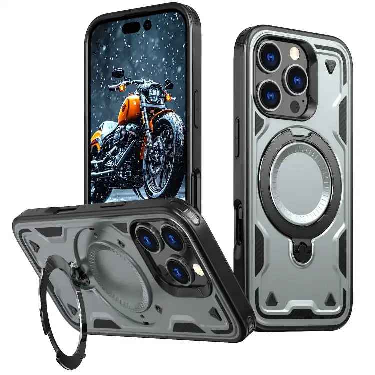 PC Hybrid TPU Armor MagSafe Ring Holder Phone Case