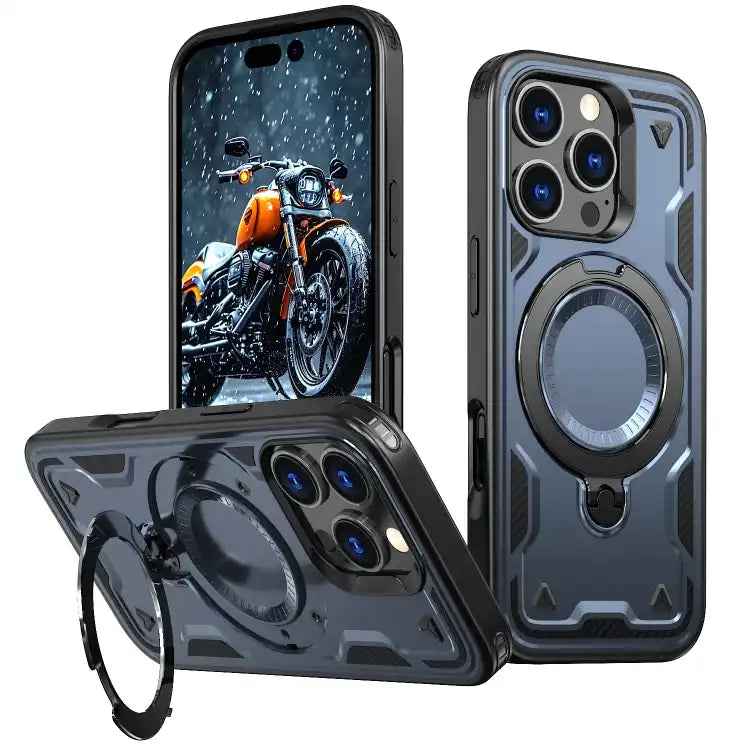 PC Hybrid TPU Armor MagSafe Ring Holder Phone Case