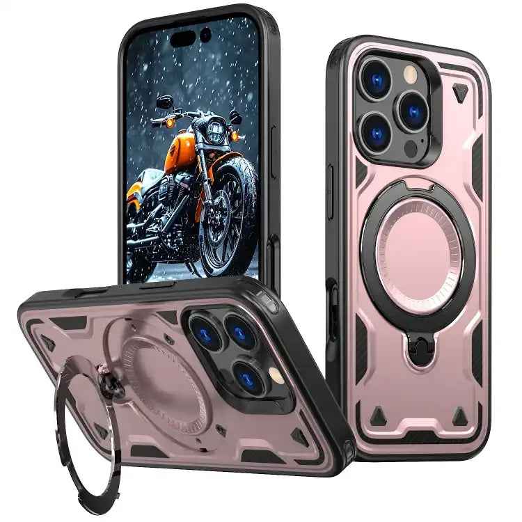 PC Hybrid TPU Armor MagSafe Ring Holder Phone Case