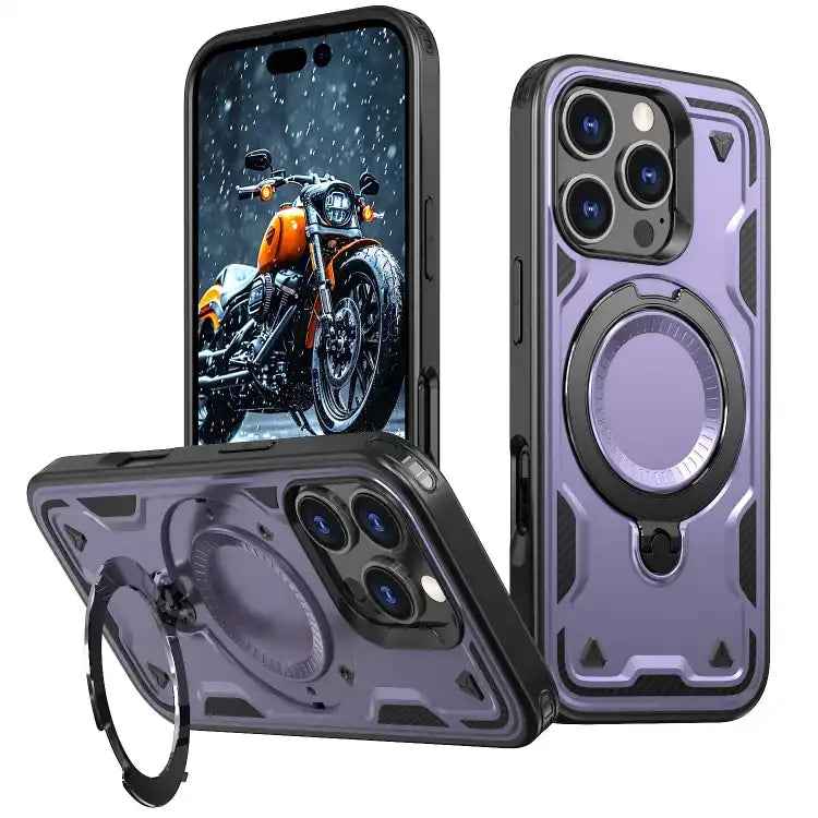 PC Hybrid TPU Armor MagSafe Ring Holder Phone Case