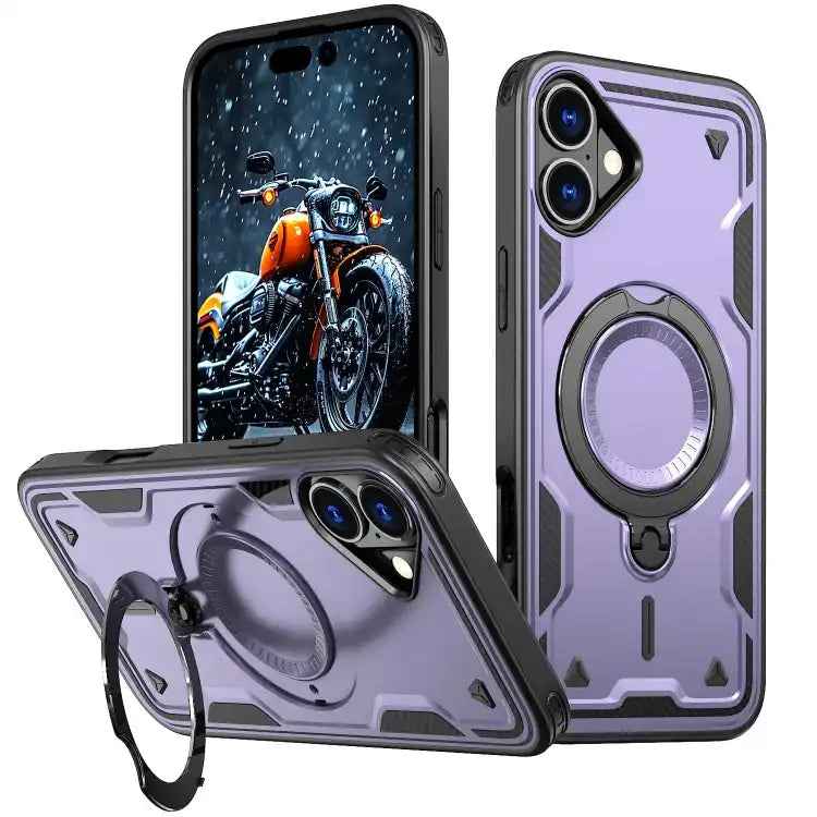 PC Hybrid TPU Armor MagSafe Ring Holder Phone Case