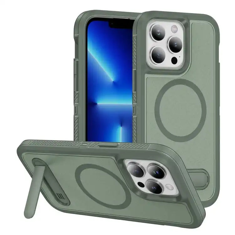 Guard MagSafe Holder Matte PC Hybrid TPU Phone Case