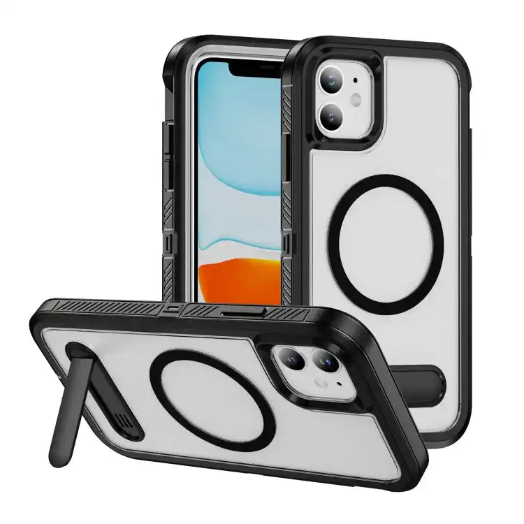 Guard MagSafe Holder Matte PC Hybrid TPU Phone Case