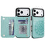 Double Buckle Mandala Leather Wallet Back Cover Phone Case