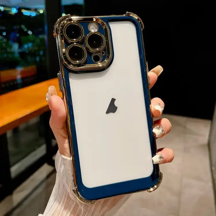 Dual-color Plating Space PC Hybrid TPU Phone Case