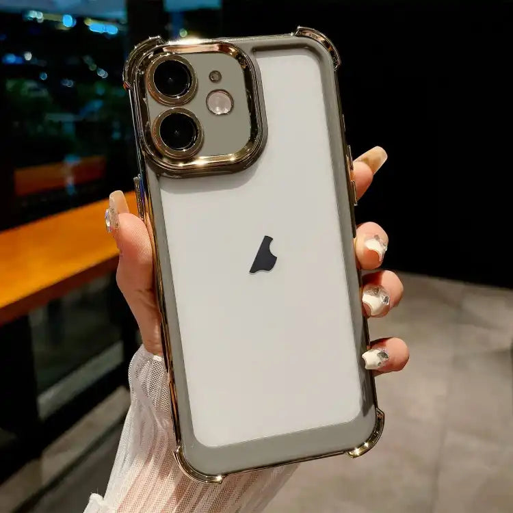 Dual-color Plating Space PC Hybrid TPU Phone Case