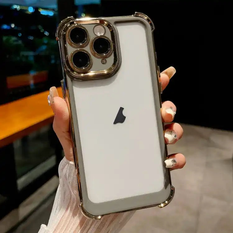 Dual-color Plating Space PC Hybrid TPU Phone Case