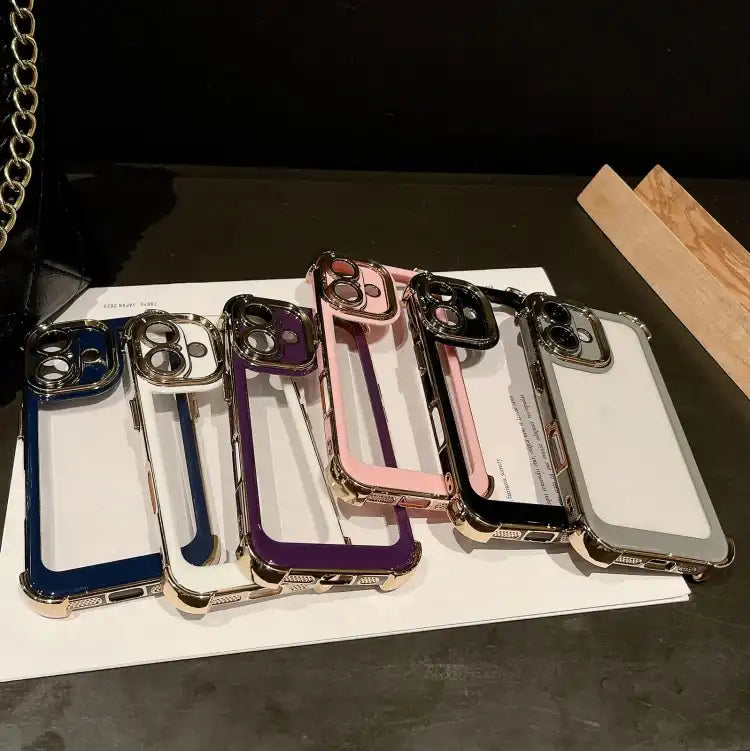 Dual-color Plating Space PC Hybrid TPU Phone Case