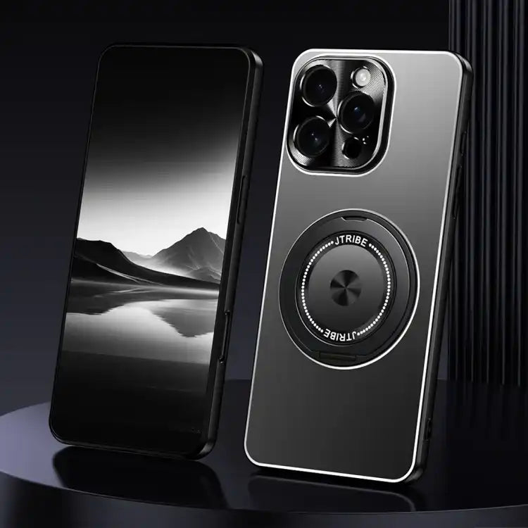 Rotating Holder Frosted Metal Phone Case